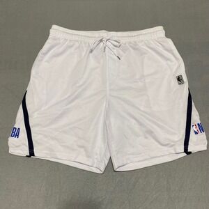 NBA Mens Mesh Basketball Shorts White Blue XL Athletic Gym Training